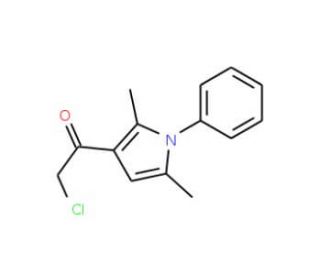 2-chloro-1-(2,5-dimethyl-1-phenyl-1H-pyrrol-3-yl)ethanone (CAS 304685-85-6) - chemical structure image