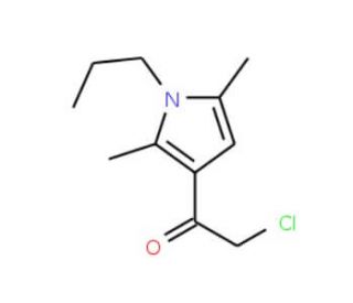 2-chloro-1-(2,5-dimethyl-1-propyl-1H-pyrrol-3-yl)ethanone - chemical structure image