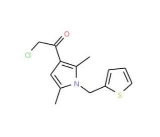 2-Chloro-1-(2,5-dimethyl-1-thiophen-2-ylmethyl-1H-pyrrol-3-yl)-ethanone - chemical structure image