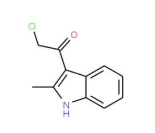2-Chloro-1-(2-methyl-1H-indol-3-yl)-ethanone (CAS 38693-08-2) - chemical structure image
