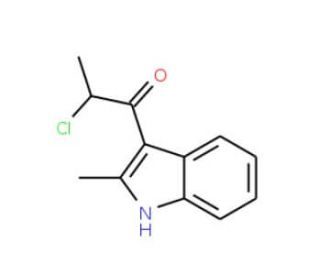 2-chloro-1-(2-methyl-1H-indol-3-yl)propan-1-one - chemical structure image