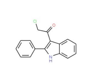 2-chloro-1-(2-phenyl-1H-indol-3-yl)ethanone - chemical structure image