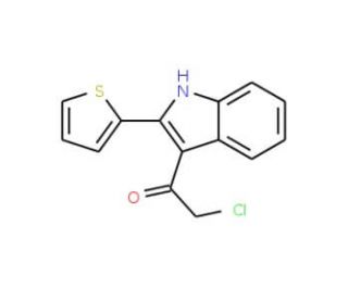 2-chloro-1-(2-thien-2-yl-1H-indol-3-yl)ethanone - chemical structure image