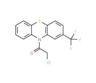 2-Chloro-1-(2-trifluoromethyl-phenothiazin-10-yl)-ethanone (CAS 38221-55-5) - chemical structure image