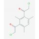 2-Chloro-1-[3-(2-chloro-acetyl)-2,4,6-trimethyl-phenyl]-ethanone (CAS 156641-43-9) - chemical structure image
