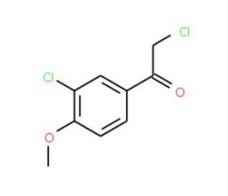 2-chloro-1-(3-chloro-4-methoxyphenyl)ethanone (CAS 79881-25-7) - chemical structure image