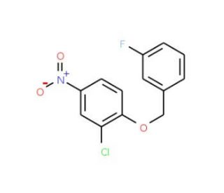 2-Chloro-1-(3-fluorobenzyloxy)-4-nitrobenzene (CAS 443882-99-3) - chemical structure image