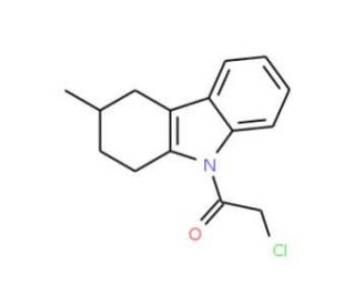 2-Chloro-1-(3-methyl-1,2,3,4-tetrahydro-carbazol-9-yl)-ethanone (CAS 672936-19-5) - chemical structure image