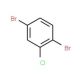 2-Chloro-1,4-dibromobenzene (CAS 3460-24-0) - chemical structure image
