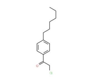2-Chloro-1-(4-hexyl-phenyl)-ethanone (CAS 81539-57-3) - chemical structure image