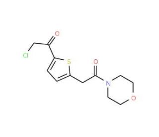 2-chloro-1-[5-(2-morpholin-4-yl-2-oxoethyl)thien-2-yl]ethanone - chemical structure image