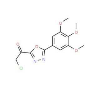 2-chloro-1-[5-(3,4,5-trimethoxyphenyl)-1,3,4-oxadiazol-2-yl]ethanone - chemical structure image