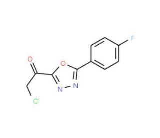 2-chloro-1-[5-(4-fluorophenyl)-1,3,4-oxadiazol-2-yl]ethanone - chemical structure image