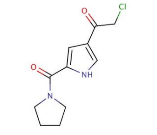 2-chloro-1-[5-(pyrrolidin-1-ylcarbonyl)-1H-pyrrol-3-yl]ethanone - chemical structure image