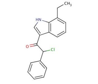 2-chloro-1-(7-ethyl-1H-indol-3-yl)-2-phenylethanone - chemical structure image