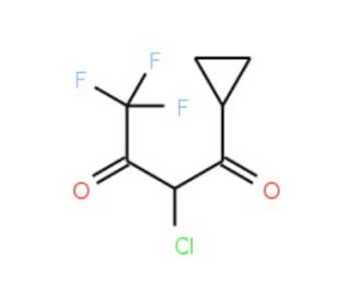 2-Chloro-1-cyclopropyl-4,4,4-trifluoro-butane-1,3-dione - chemical structure image
