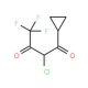 2-Chloro-1-cyclopropyl-4,4,4-trifluoro-butane-1,3-dione - chemical structure image