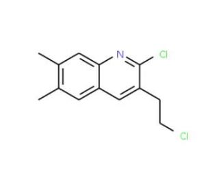 2-Chloro-3-(2-chloroethyl)-6,7-dimethylquinoline (CAS 893724-61-3) - chemical structure image