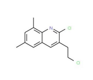 2-Chloro-3-(2-chloroethyl)-6,8-dimethylquinoline (CAS 948294-43-7) - chemical structure image