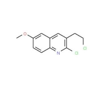 2-Chloro-3-(2-chloroethyl)-6-methoxyquinoline (CAS 887581-15-9) - chemical structure image