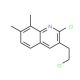 2-Chloro-3-(2-chloroethyl)-7,8-dimethylquinoline (CAS 893724-67-9) - chemical structure image