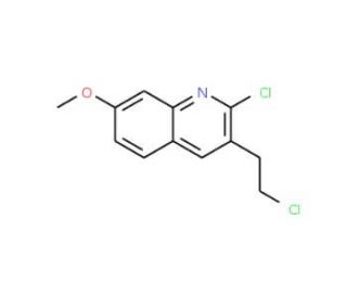 2-Chloro-3-(2-chloroethyl)-7-methoxyquinoline (CAS 73863-51-1) - chemical structure image