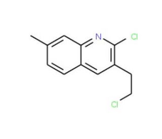 2-Chloro-3-(2-chloroethyl)-7-methylquinoline (CAS 73863-50-0) - chemical structure image
