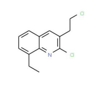 2-Chloro-3-(2-chloroethyl)-8-ethylquinoline (CAS 948294-57-3) - chemical structure image