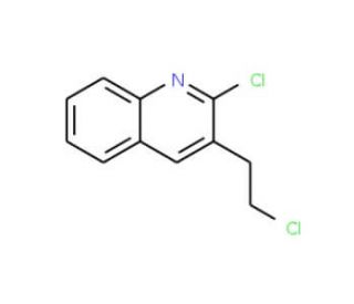 2-Chloro-3-(2-chloroethyl)quinoline (CAS 62595-04-4) - chemical structure image