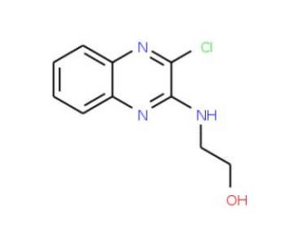2-Chloro-3-(2-hydroxyethylamino)quinoxaline (CAS 55687-07-5) - chemical structure image