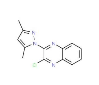 2-Chloro-3-(3,5-dimethyl-pyrazol-1-yl)-quinoxaline (CAS 245039-37-6) - chemical structure image