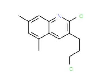 2-Chloro-3-(3-chloropropyl)-5,7-dimethylquinoline (CAS 948294-58-4) - chemical structure image