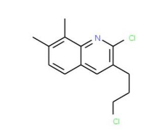 2-Chloro-3-(3-chloropropyl)-7,8-dimethylquinoline (CAS 948290-05-9) - chemical structure image