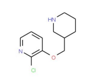 2-Chloro-3-(3-piperidinylmethoxy)pyridine - chemical structure image