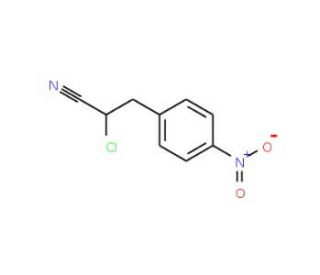 2-Chloro-3-(4-nitro-phenyl)-propionitrile (CAS 17849-31-9) - chemical structure image