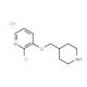 2-Chloro-3-(4-piperidinylmethoxy)pyridine hydrochloride - chemical structure image