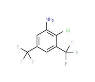 2-Chloro-3,5-bis(trifluoromethyl)aniline (CAS 201593-90-0) - chemical structure image