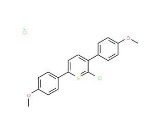 2-Chloro-3,6-bis(4-methoxyphenyl)thiopyranylium chloride - chemical structure image