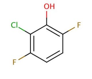 2-Chloro-3,6-difluorophenol (CAS 261762-50-9) - chemical structure image