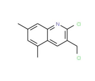 2-Chloro-3-chloromethyl-5,7-dimethylquinoline (CAS 948290-59-3) - chemical structure image