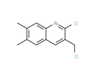 2-Chloro-3-chloromethyl-6,7-dimethylquinoline (CAS 182052-67-1) - chemical structure image