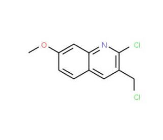 2-chloro-3-(chloromethyl)-7-methoxyquinoline (CAS 73863-49-7) - chemical structure image
