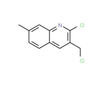 2-Chloro-3-chloromethyl-7-methylquinoline (CAS 521915-96-8) - chemical structure image