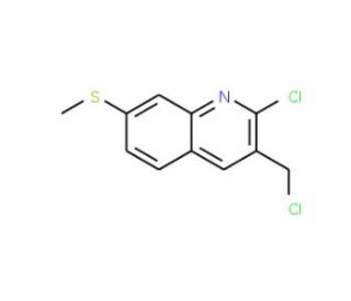 2-chloro-3-(chloromethyl)-7-(methylthio)quinoline - chemical structure image