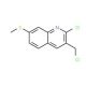 2-chloro-3-(chloromethyl)-7-(methylthio)quinoline - chemical structure image