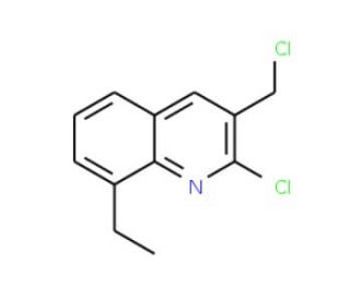 2-Chloro-3-chloromethyl-8-ethylquinoline (CAS 948291-44-9) - chemical structure image