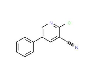 2-Chloro-3-cyano-5-phenylpyridine (CAS 10177-10-3) - chemical structure image