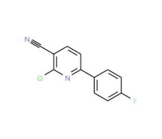2-Chloro-3-cyano-6-(4-fluorophenyl)pyridine (CAS 31776-83-7) - chemical structure image