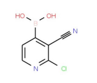 2-Chloro-3-cyanopyridine-4-boronic acid (CAS 878194-88-8) - chemical structure image