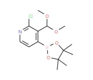 2-Chloro-3-(dimethoxymethyl)-4-(4,4,5,5-tetramethyl-1,3,2-dioxaborolan-2-yl)pyridine - chemical structure image